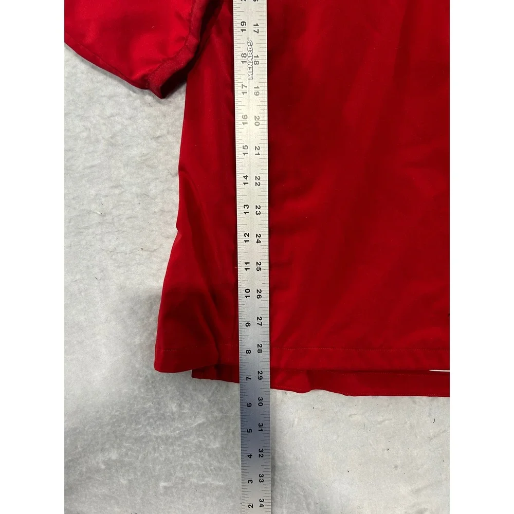 Adidas Nebraska Cornhuskers Mens Large Red Quarter Zip Windbreaker Pullover